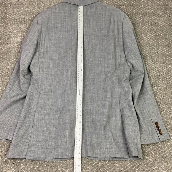 J. CREW Voyager Sport Coat Blazer Men's 44R Fits Slim Gray Thompson Wool - Picture 14 of 15